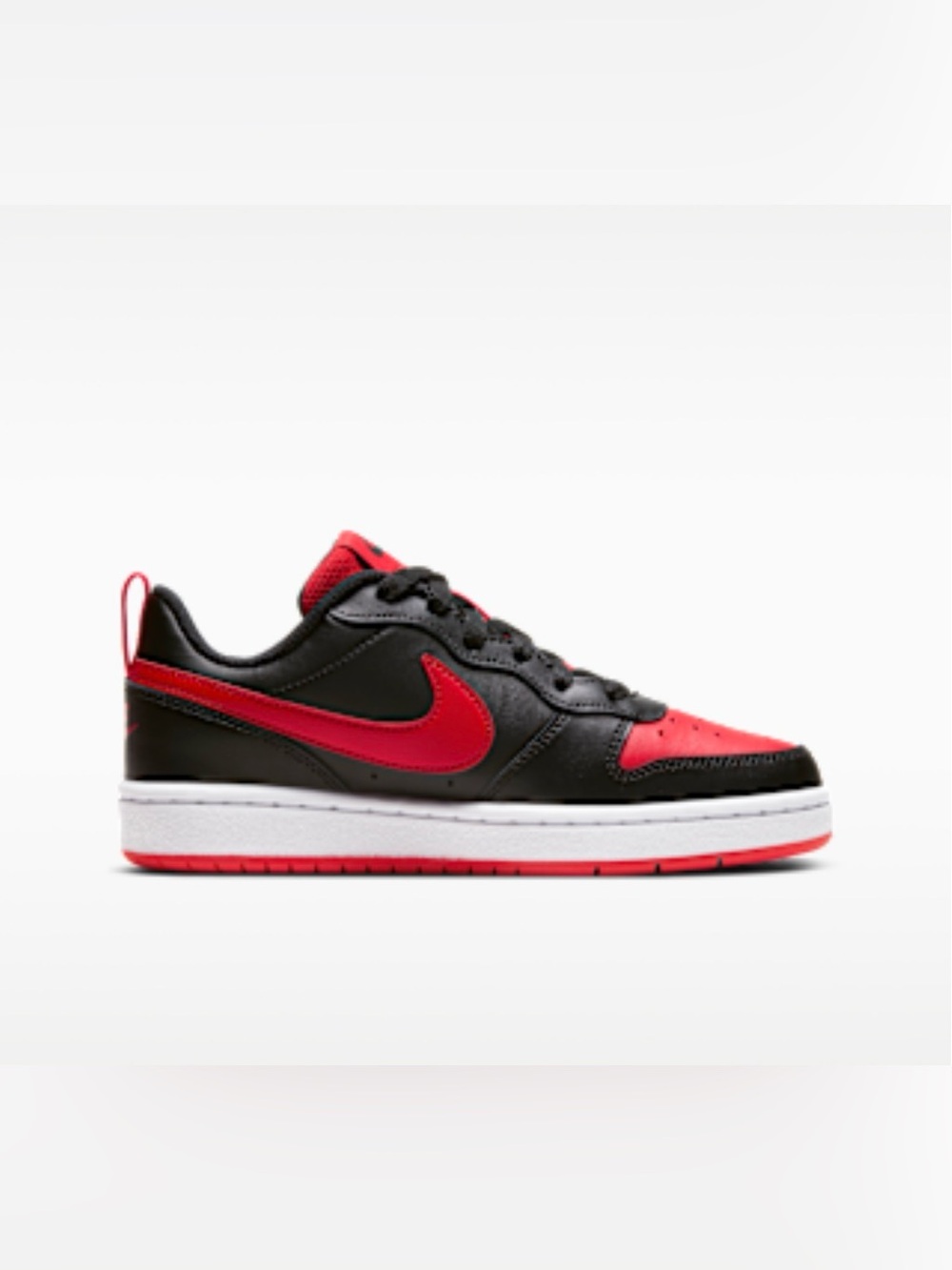 Nike Court Borough Low 2 Sneakers in Black University Red (GS)
